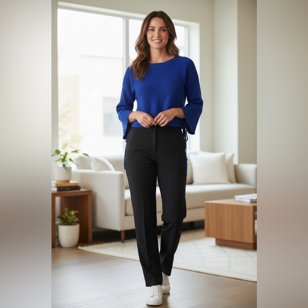 Wilfred Royal Blue Cropped Wool‎ Bell Sleeve Sweater Size XS